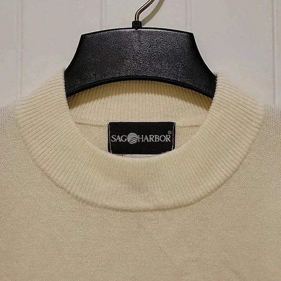 Sag Harbor Lightweight Cream Sweater Size Large - Picture 2 of 6